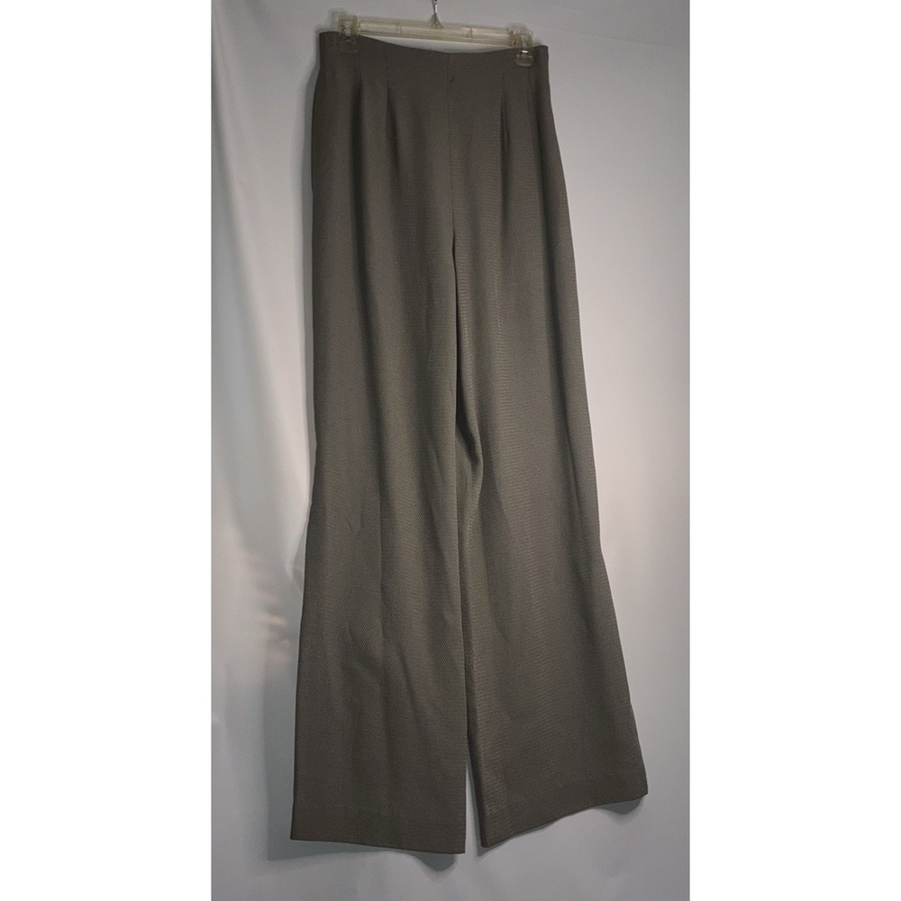 Emanuel Ungaro Cotton Blend Pants Womens 8 / 42 Gray Textured Wide Leg Trousers